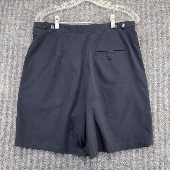 LizGolf Women's Chino Shorts Blue Size 12 Polyester Blend Slash Pockets - Picture 2 of 11